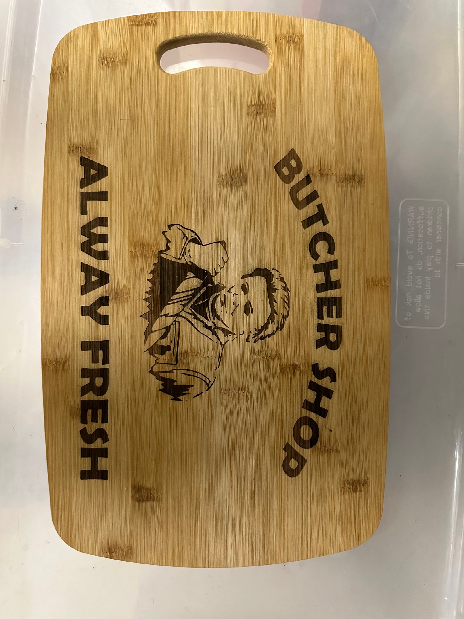 Custom laser engraved board
