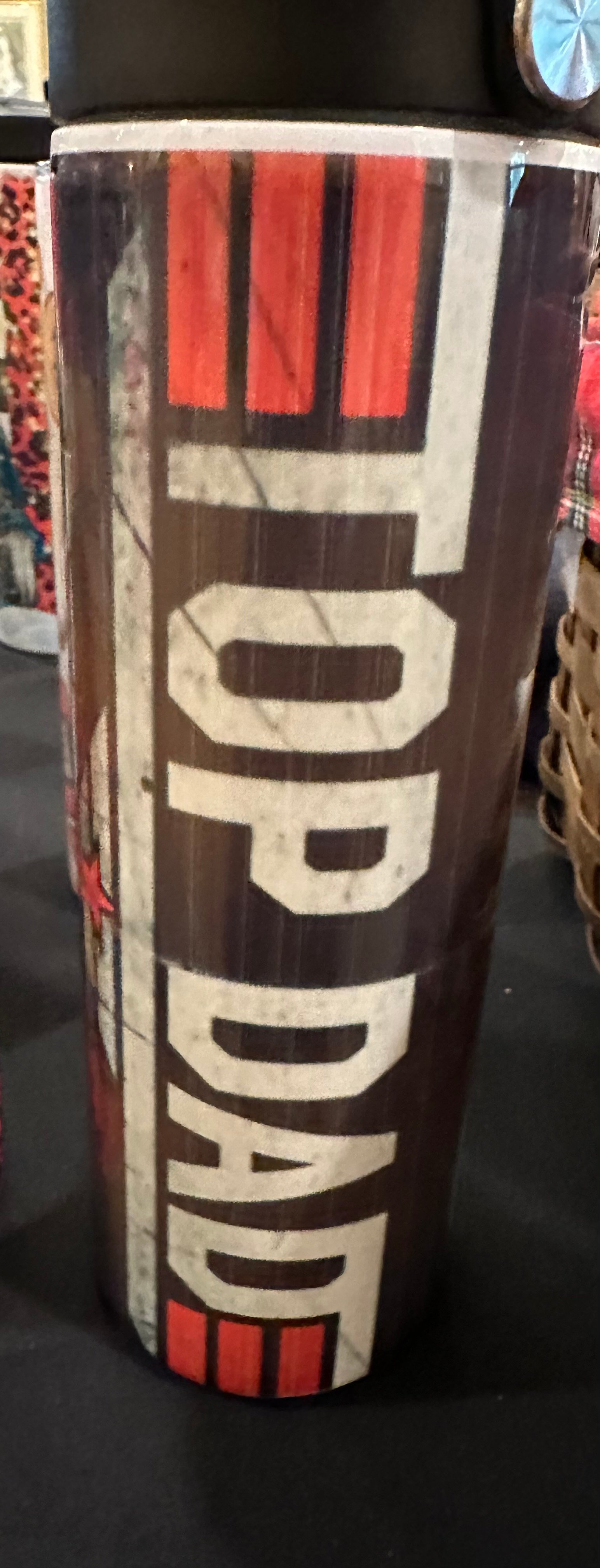 Custom Top Dad tumbler